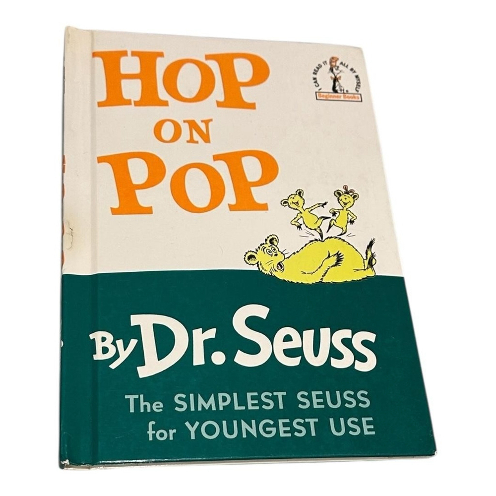 Vintage 1963 Hop On Pop Dr. Seuss Beginner Books HC Childrens Rhyming Book